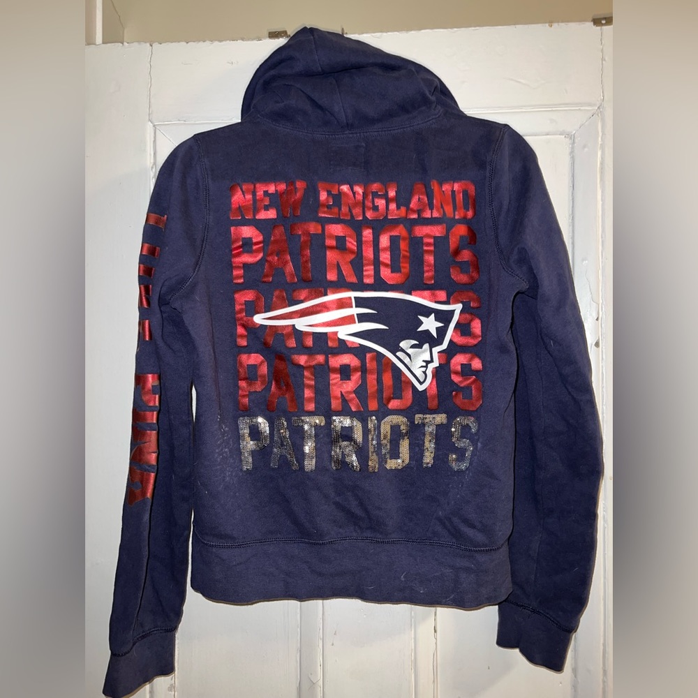 PINK Navy Patriots Zip Up Hoodie